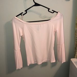 Off the shoulder pink top